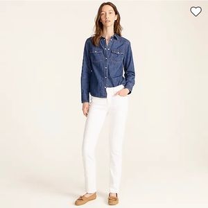 J Crew 9" vintage slim-straight jean in white size 26